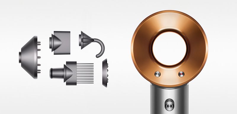 Dyson Supersonic™ hair dryer (Bright Nickel/Bright Copper)
SKU: 389925-01 Dyson Supersonic™ hair dryer (Bright Nickel/Bright Copper)
SKU: 389925-01